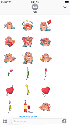 Beaver March 8 - love Valentine message stickers(圖2)-速報App