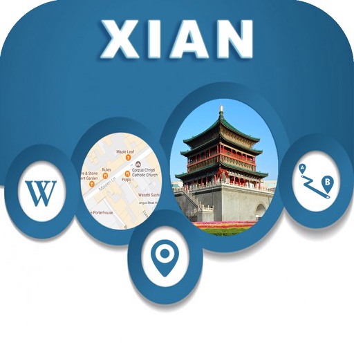 Xian China City Offline Map Navigation EGATE iOS App