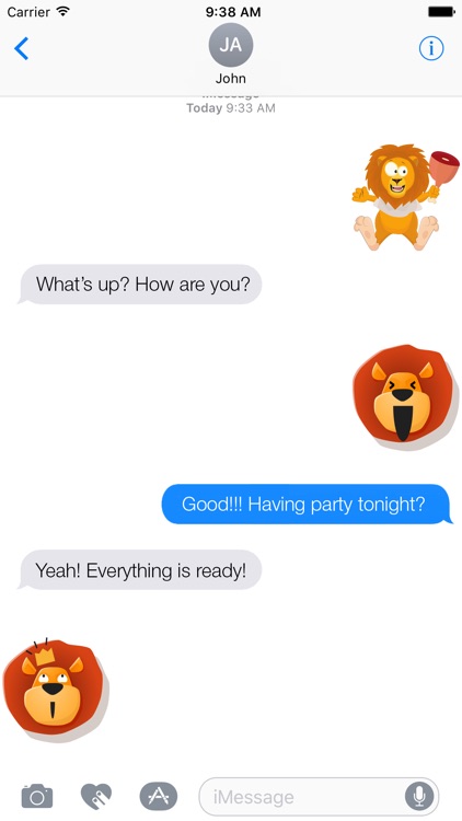 Cute Lion Stickers - Lion Emojis Pack