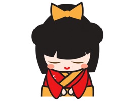 Kimi is the cute and sweet kokeshi doll with pretty red kimono