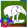 Coloring Page and Paint Tapir