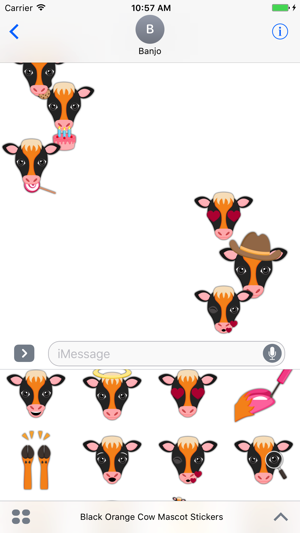 Black Orange Cow Mascot Stickers(圖1)-速報App