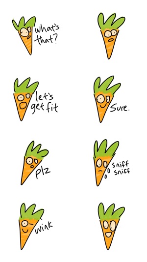 Carrot stickers for iMessage, photo keyboard emoji(圖4)-速報App