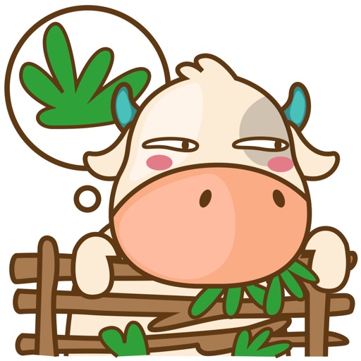 Moobee the chubby fat cow 2 for iMessage sticker