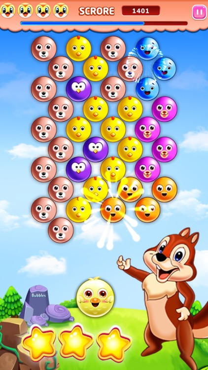 Bubble Shooter Squirrel Bird Deluxe-Pop Match 3