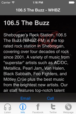 106.5 The Buzz (WHBZ-FM Radio) screenshot 2