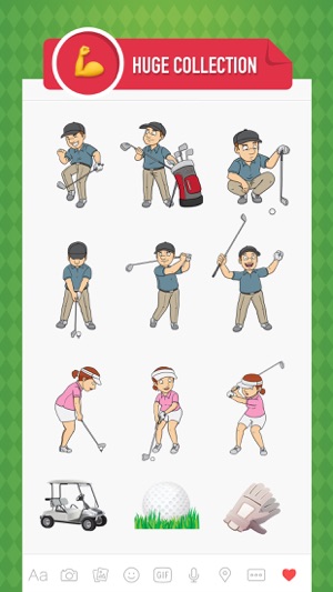 GolfMoji - golfer emojis & golf stickers keyboard(圖2)-速報App