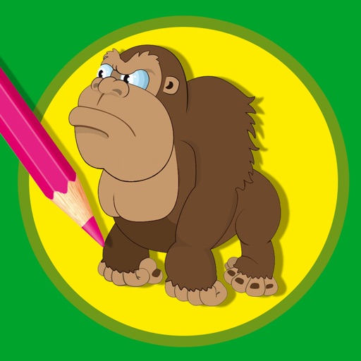 Gorilla Coloring Game Free For Children Version iOS App