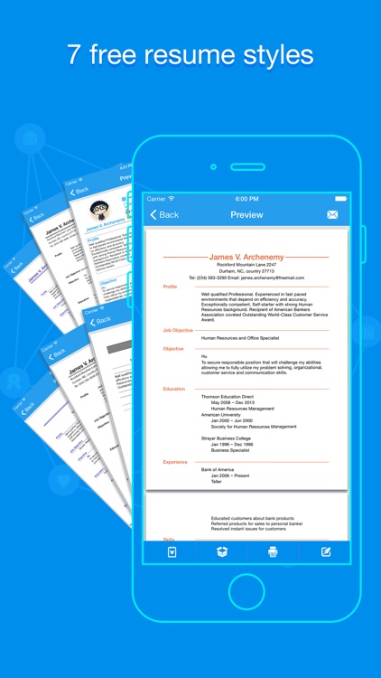 Quick Resume - Resumes Builder and Designer screenshot-3