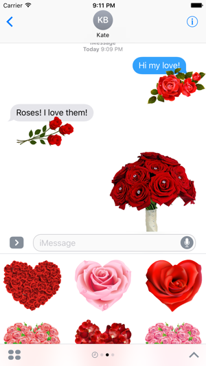 Roses to Love Stickers for iMessage(圖1)-速報App