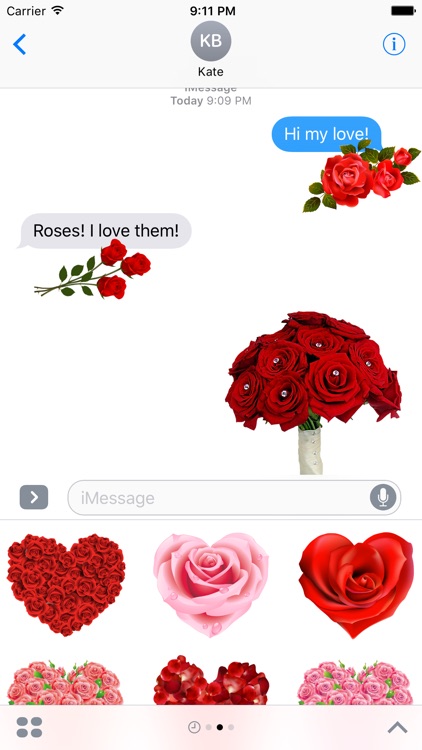 Roses to Love Stickers for iMessage