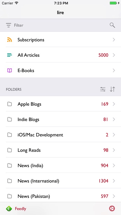 lire (Full-text RSS)