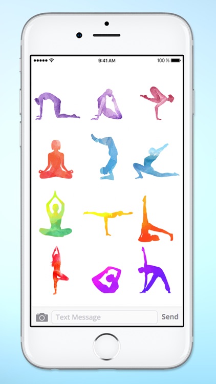 Watercolor Meditation and Yoga Poses Sticker Pack screenshot-4