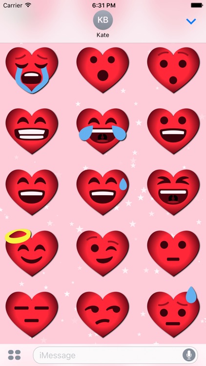 Love Emoji • 70 stickers for iMessage