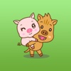 Boar and Piggy Sticker