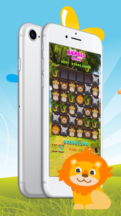 Animals Crush Puzzle - Match 3 Game for kids