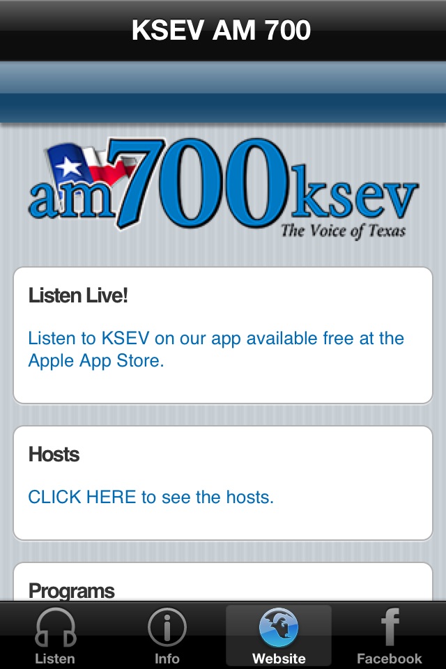 KSEV AM 700 screenshot 3