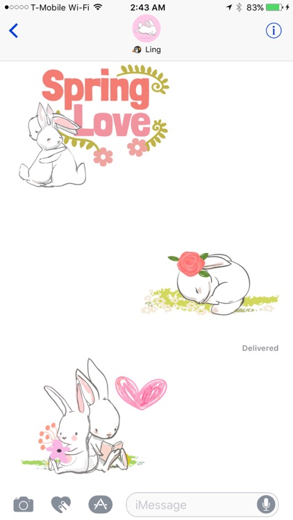 Honey Bunny - Cute Easter Bunny for Spring screenshot-3