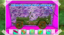 kids car washing game: army cars iphone screenshot 1