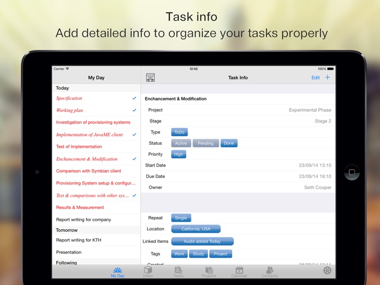 Task Focus - Organizer
