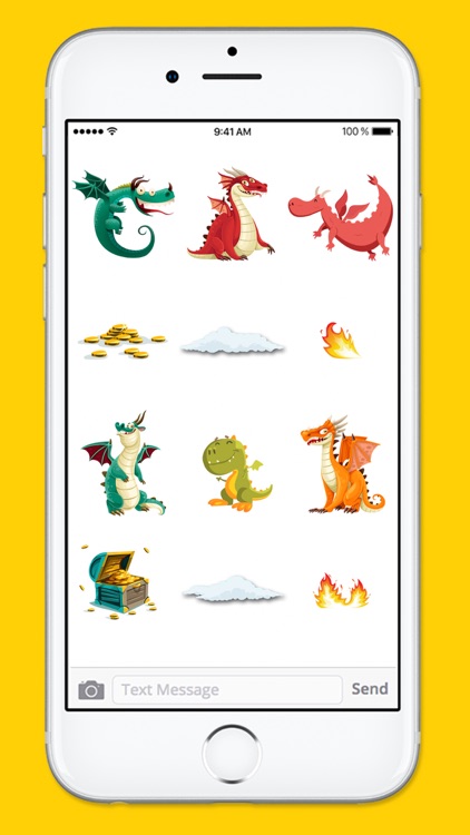 Cute and Funny Dragons and Treasure Sticker Pack