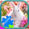 Rabbit Animal Jigsaw Puzzle Drag and Drop for Kids