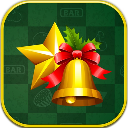 Free Slots Golden Christmas Star and Bell icon