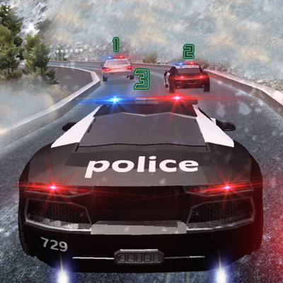 Polícia correr atrás Colina Carro 3D:Cops Condutor