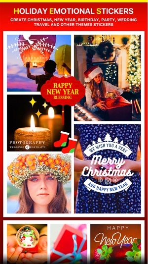 Merry Christmas Collage - Typography Captions(圖2)-速報App