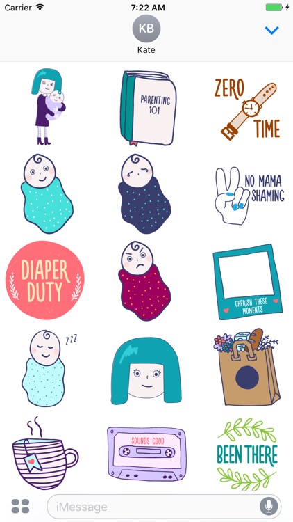 Mom and Baby Adelle Stickers