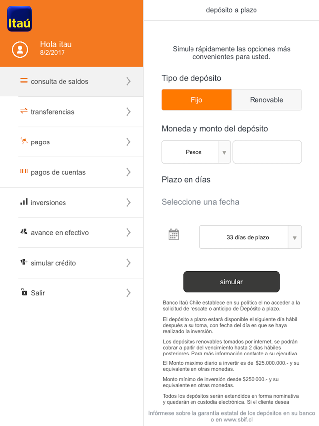 Itaú Chile para iPad(圖1)-速報App