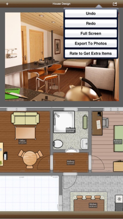 3D Interior Plan - Home Design idea & Blueprint