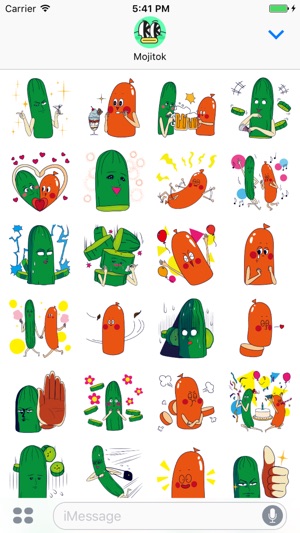 Cucumber&Sausage Couples Stickers(圖2)-速報App