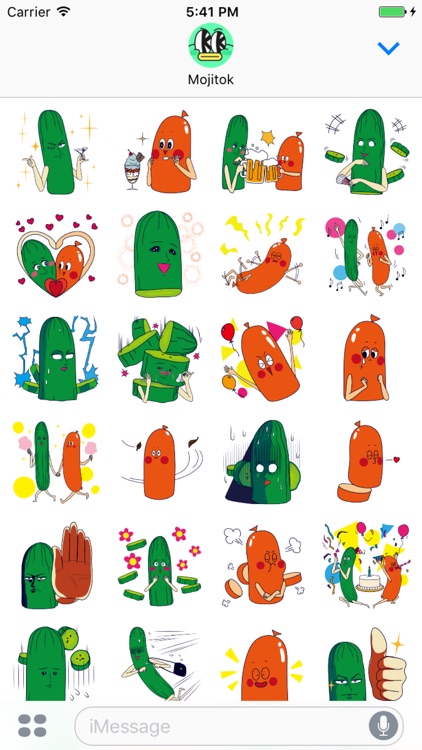 Cucumber&Sausage Couples Stickers