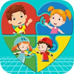 Kids Play Jigsaw Puzzle