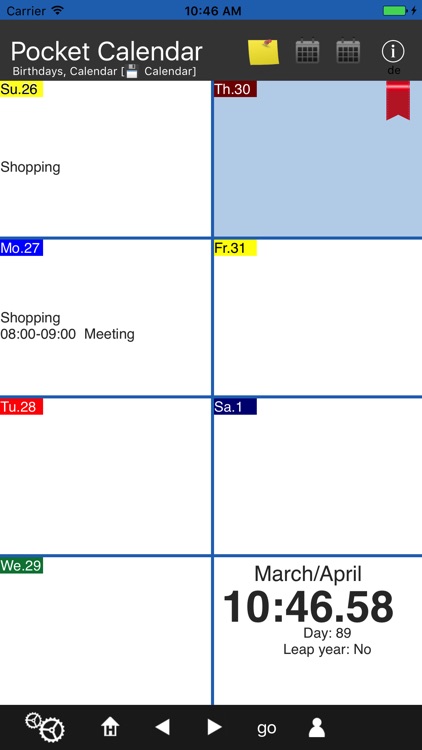 Pocket Calendar