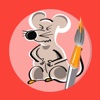 Coloring Book Page Game Baby Mouse Version