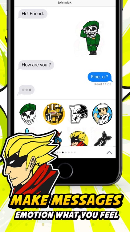 Heroes Pop Art Stickers for iMessage