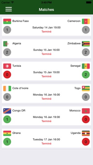 Coupe Africa 2017(圖2)-速報App