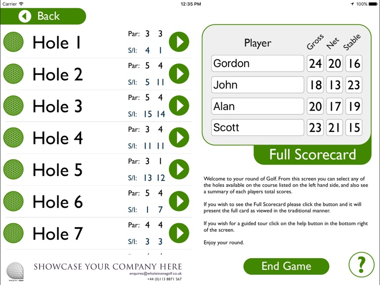 Hayston Golf Club - Buggy App