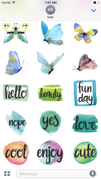 Watercolor Butterflies Sticker Pack