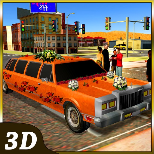 Modern City Wedding Limousine – Bridal Car driver Icon