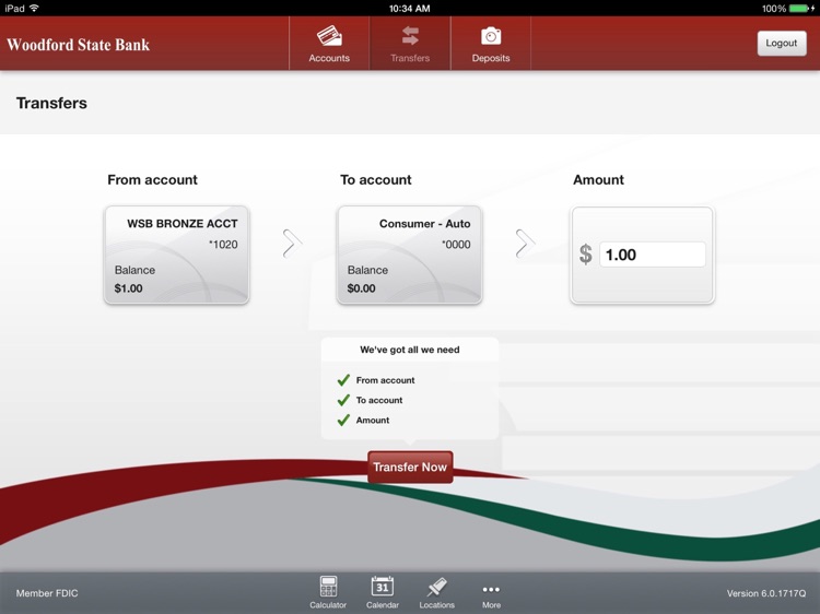 Woodford State Bank for iPad screenshot-3