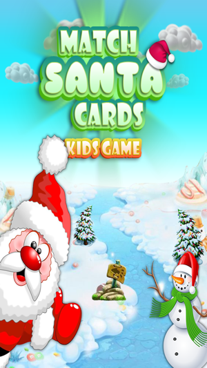 Match Santa Cards Kids Game