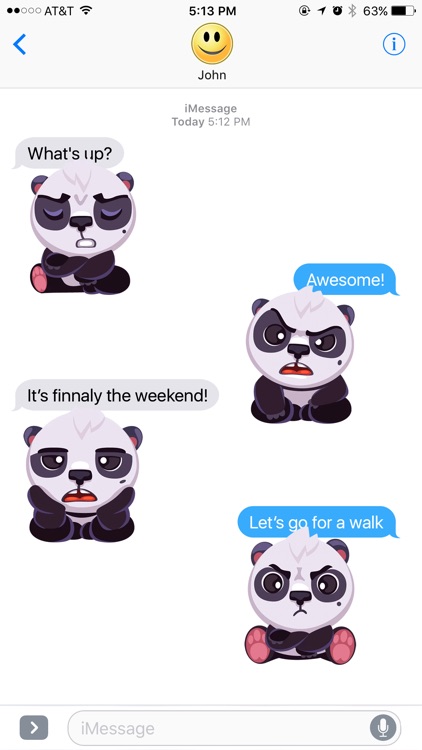 Lovely Funny Panda Stickers