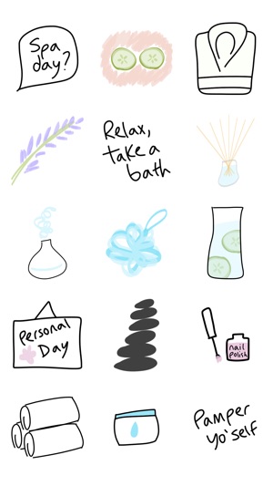 Spa stickers for iMessage - Spa Day photo emoji(圖2)-速報App