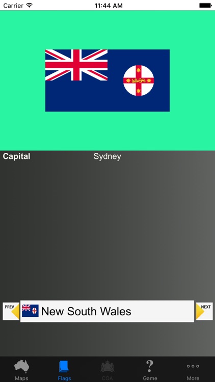 Australia State Flags, Maps, Info