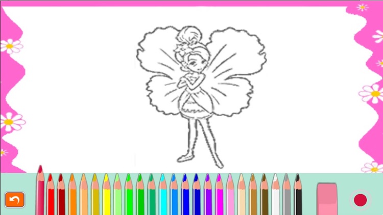 Princess fairy tail coloring for kindergarten screenshot-3