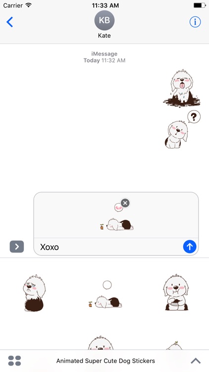 Animated Super Cute Dog Stickers