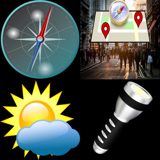 Weather,Compass,GPS,Flashlight and Map-All in one
